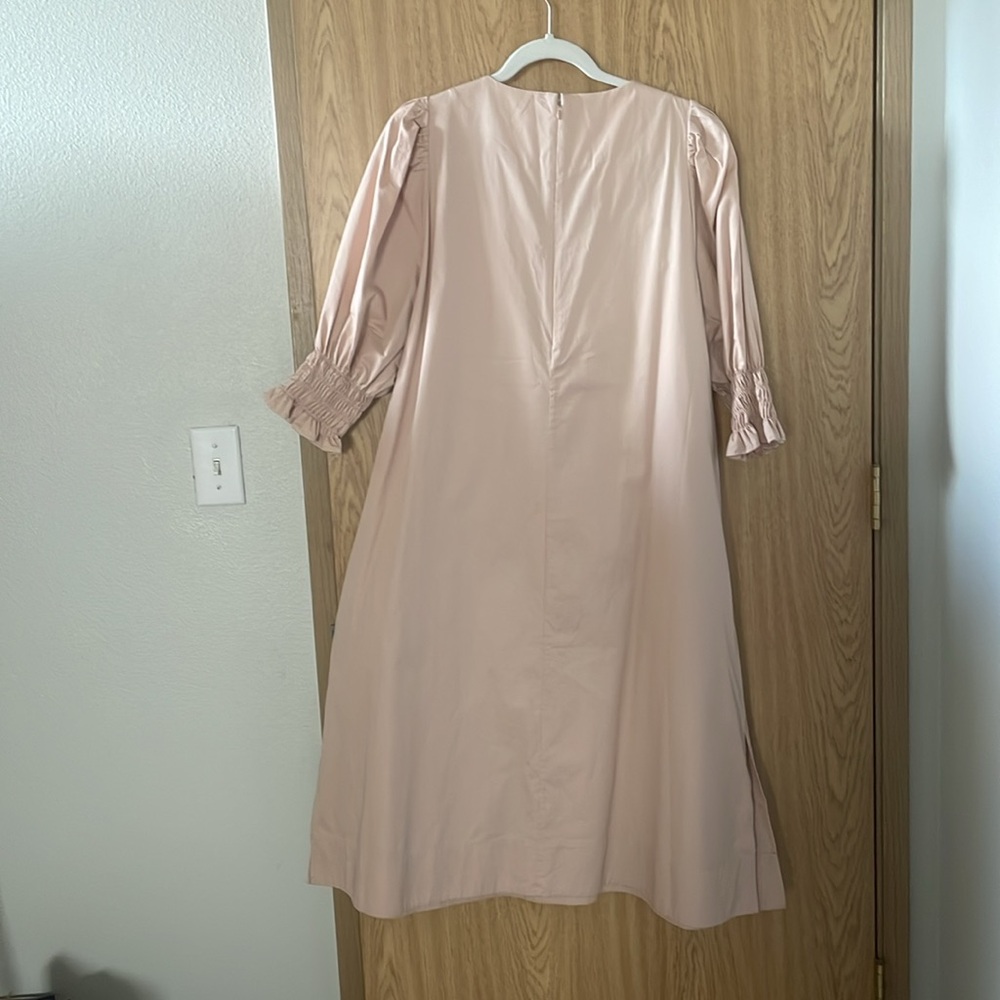 COS Pink Puff Sleeve Dress Sz 12 - Picture 2 of 5
